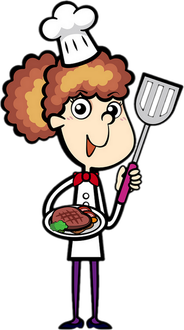 Chef Cuisinière Femme Dessin (375x670)