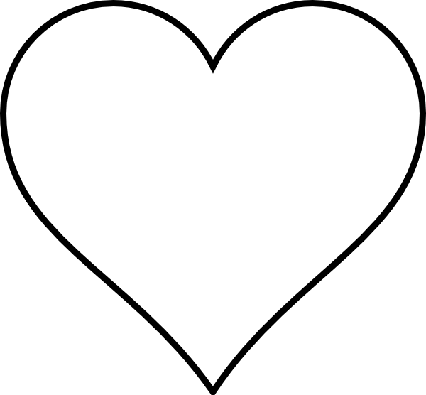Black Heart Wedding Clip Art At Clker - Heart Icon Png White (600x556)