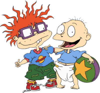 Tommy And Chuckie Rugrats (400x373)