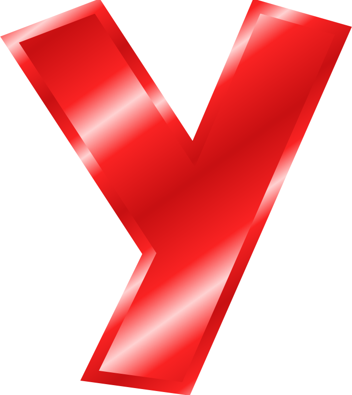 Alphabet Clipart Download - Big Red Letter Y (712x800)