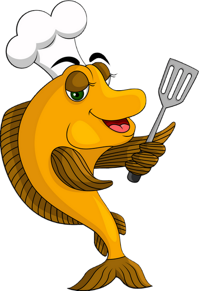 Clipart Fish Fry (410x600)
