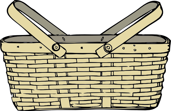 Picnic Clipart Christmas - Wicker Basket Clip Art (600x390)