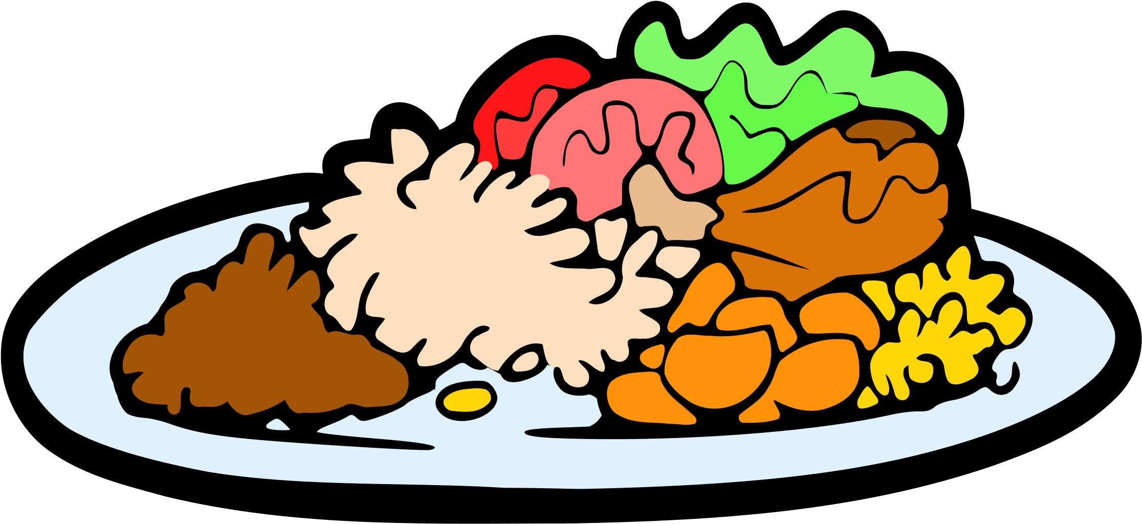 Main Dish Clipart - Meal Clipart (2400x1215)
