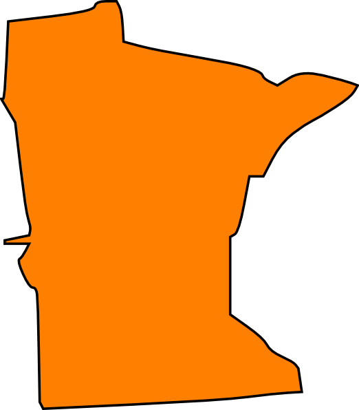 Orange Minnesota Clip Art - Minnesota Clipart (522x596)