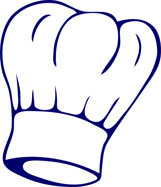 Chef Hat Black And White (516x599)
