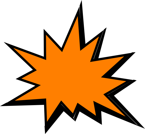 Orange Comic Pow Clip Art At Clipart Library - Comics Clipart Png (600x557)