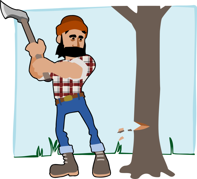 Lumberjack Cliparts - Tree Cutting Clip Art (1280x1162)