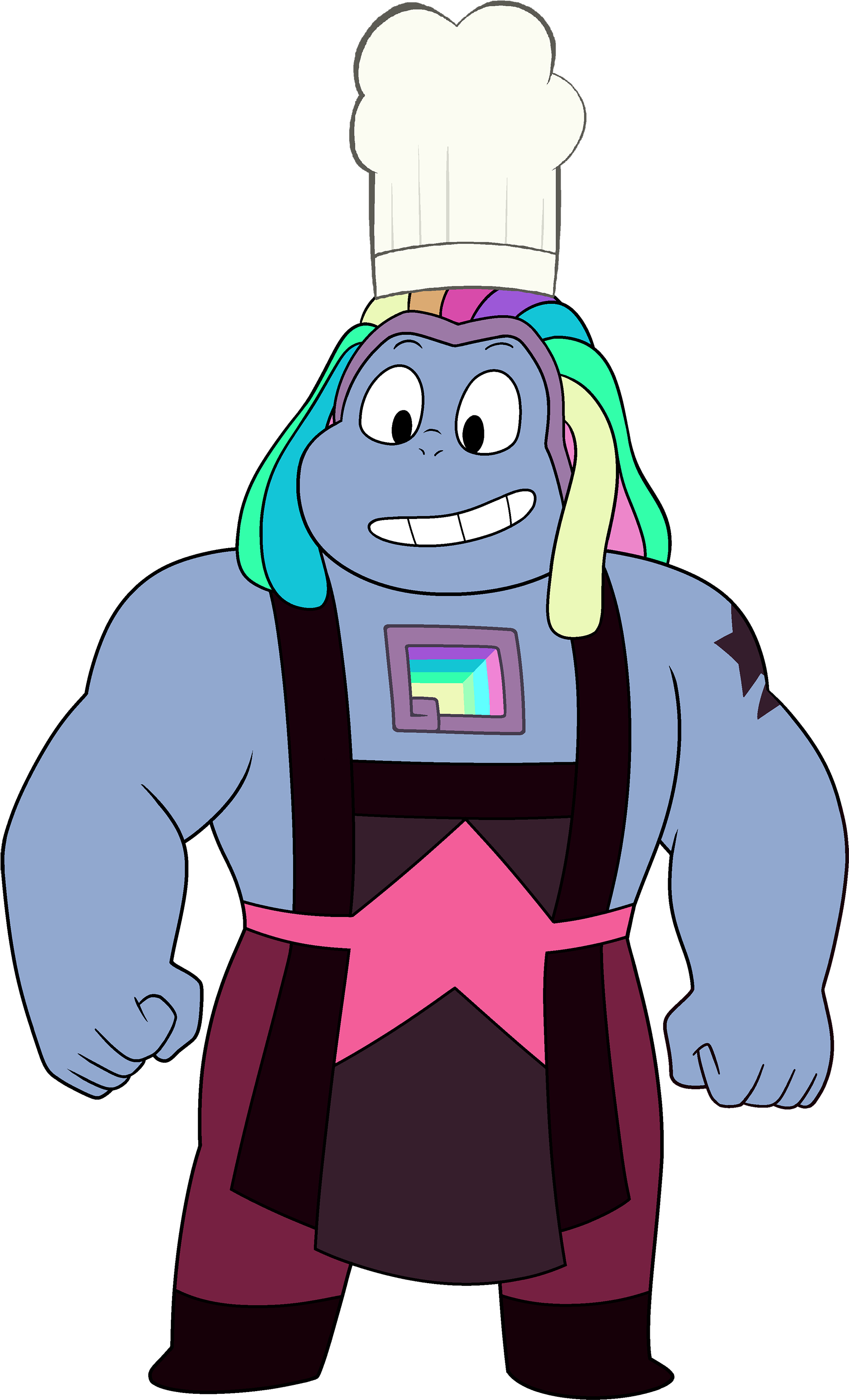 Bismuth With Chef Hat - Bismuth And Pearl Fusion (2048x3198)