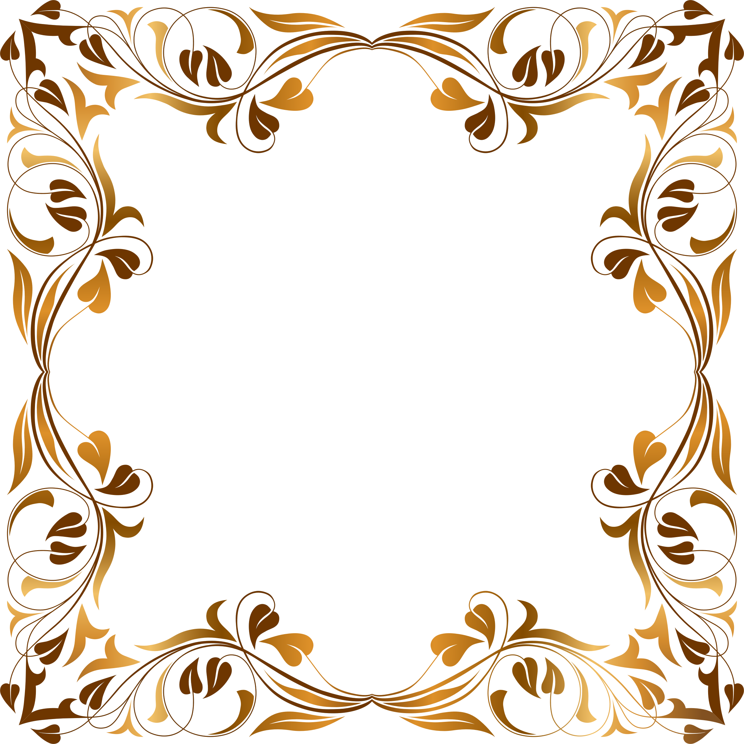 Ornament Clip Art - Floral Flourish Frame (2384x2384)