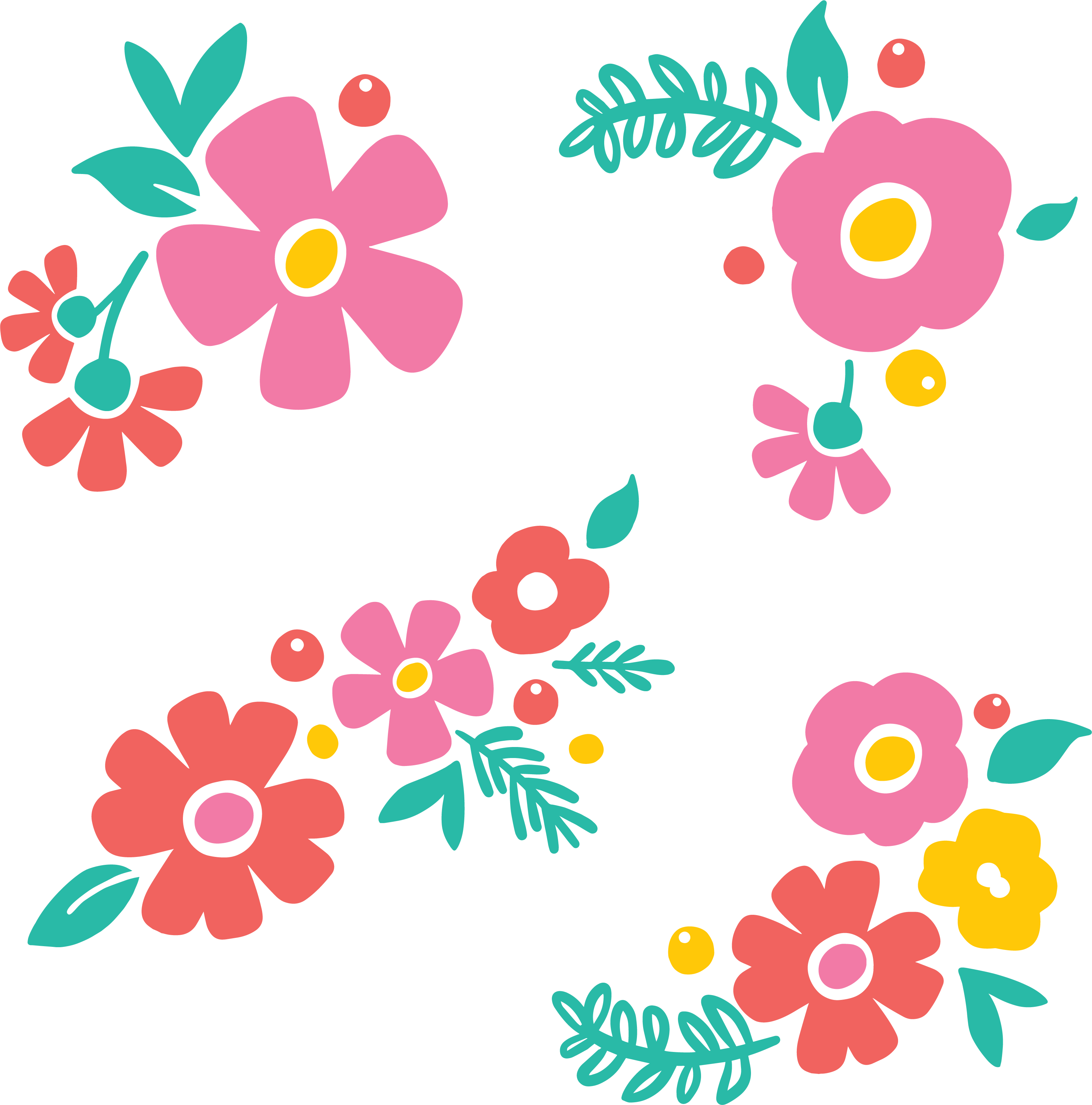Floral Motifs Png - Flower Cut Files (3170x3207)