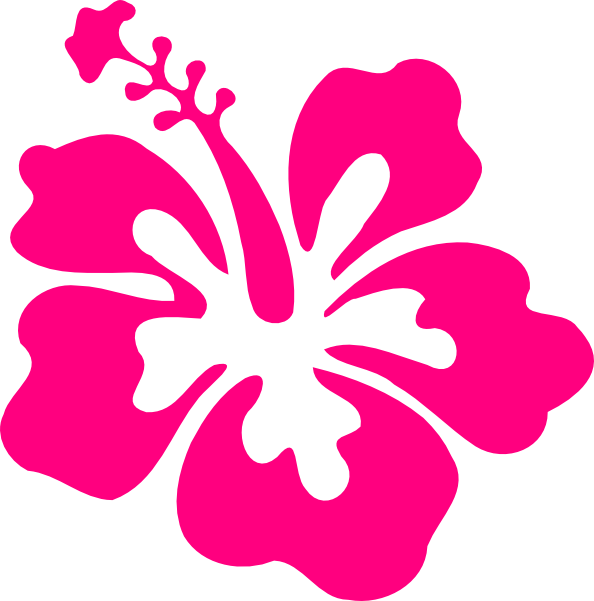 Pink Hibiscus Clip Art (594x601)