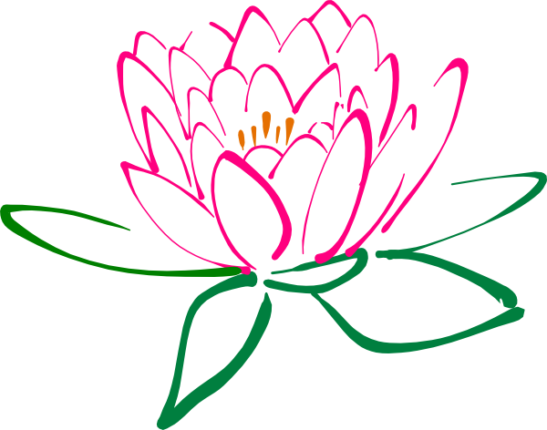 Pink Lotus Clip Art At Clker - Lotus Flower Clip Art (600x472)