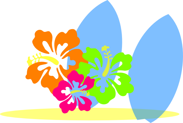 Hibiscus Surf Clip Art At Clker - Hibiscus Clip Art (600x405)