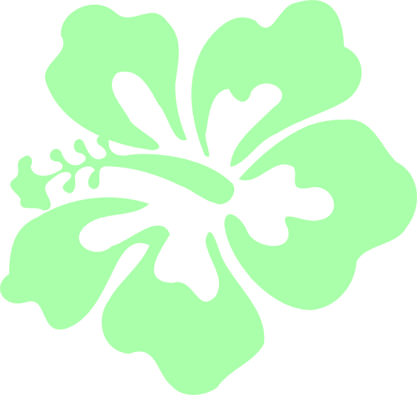 Mint Green Hawaiian Flowers (600x568)