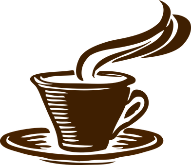 Coffee Cup Drink Cafe Brown Mug Caffeine H - Coffee Cup Vector Png (392x340)