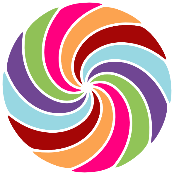 Pinwheel Multi Colored Clip Art At Clker - Clip Art (594x599)