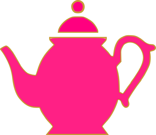 Teacup Clipart Cartoon - Pink Tea Pot Clip Art (600x518)