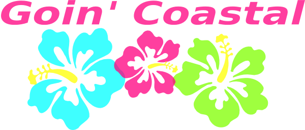 Going Coastal Flowers Clip Art - Coastal Clip Art (600x257)
