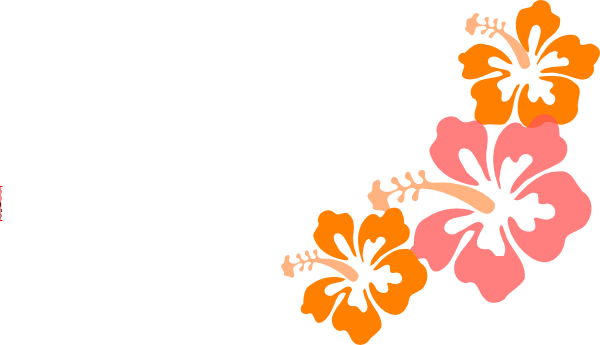 Hibiscus Clipart Coral - Hawaiian Flower Throw Blanket (600x345)