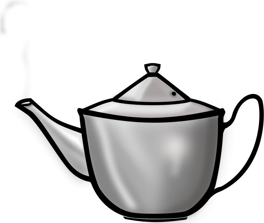 Metal Tea Pot Clipart, Vector Clip Art Online, Royalty - Tea Pot Clip Art (900x762)