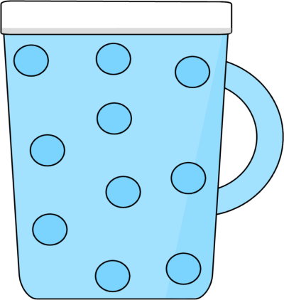 Blue Coffee Mug - Polka Dot (400x422)
