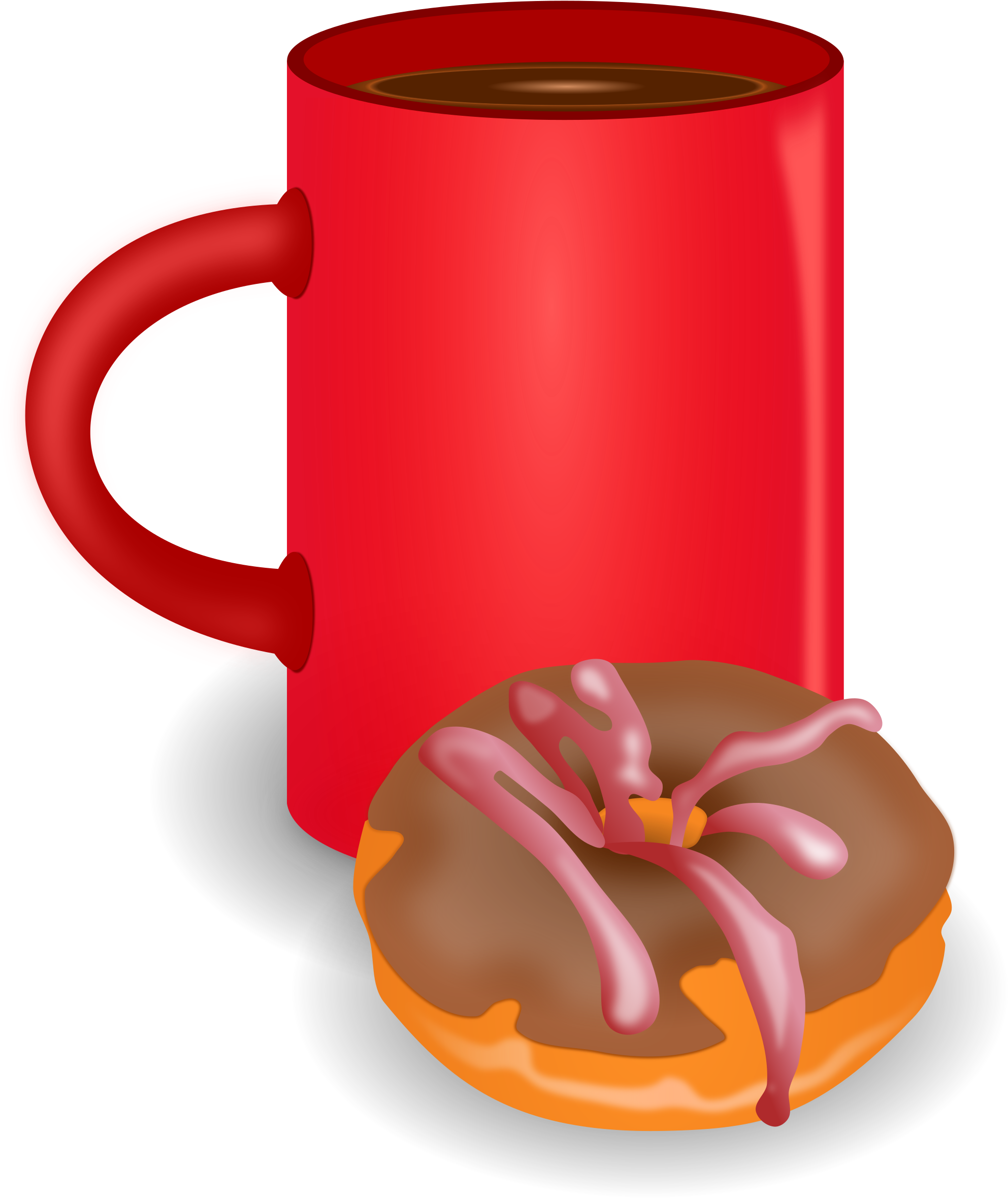 Clipart - Coffee And Donuts Png (2016x2400)