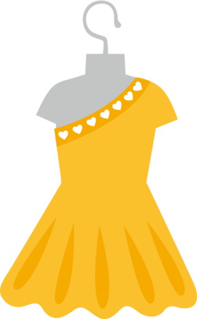 Yellow Dress Clip Art - Yellow Dress Clipart (286x463)