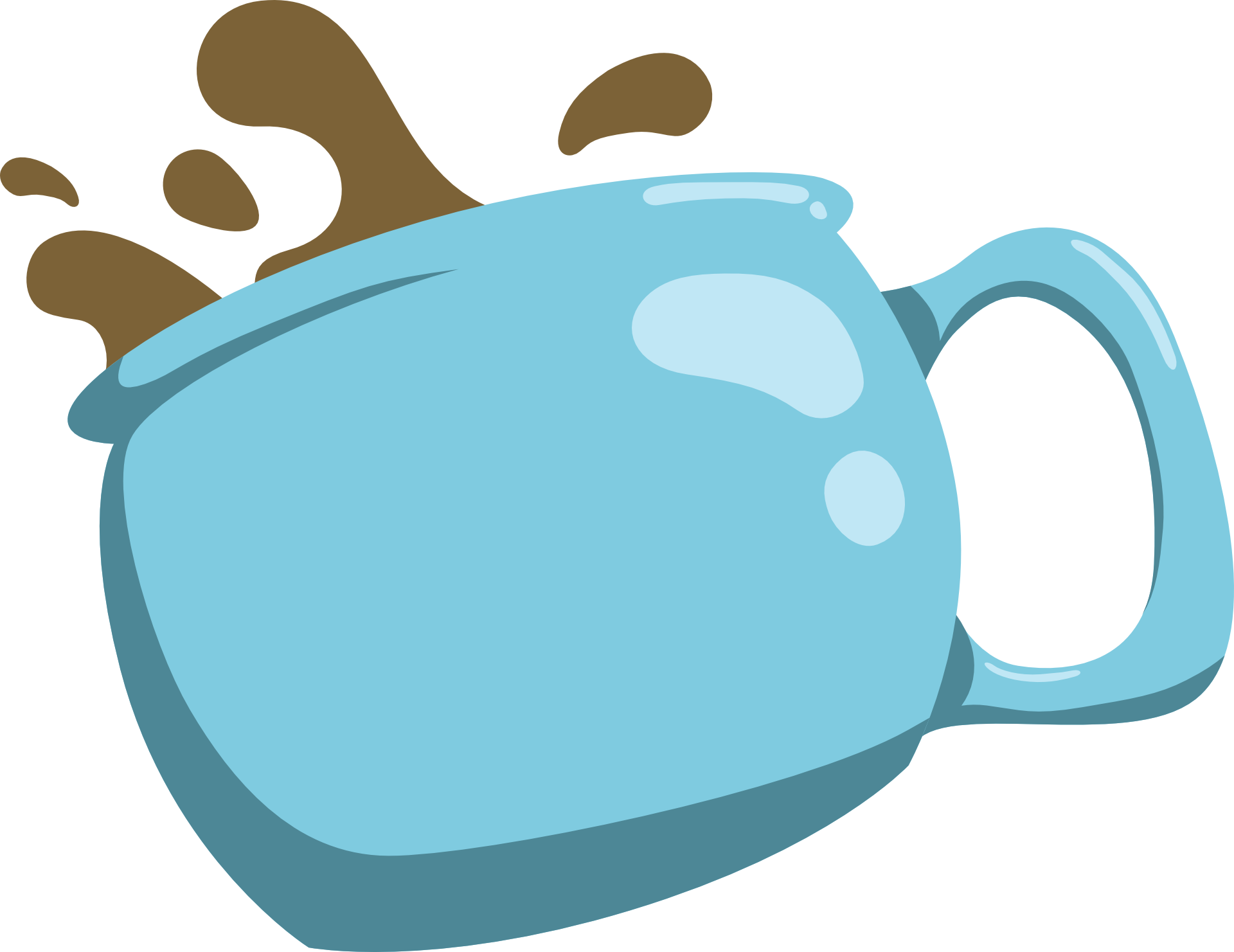 Coffee Tea Cup Clip Art - เวก เตอร์ ขัน น้ำ (1920x1481)