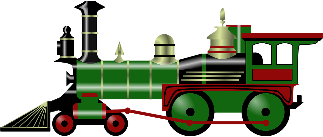 Steam Clipart Kereta Api - Christmas Train Clip Art (1280x640)