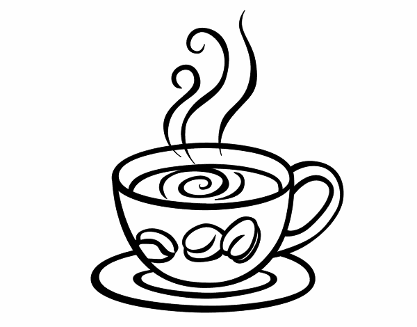 Hot Coffee Cup Coloring Page Cafe Coffee Cup Coloring - Hot Coffee Coloring Page (640x480)