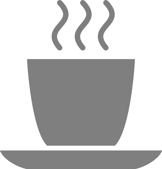 Gray Coffee Mug Clip Art At Clker - Coffee Silhouette Png (570x595)