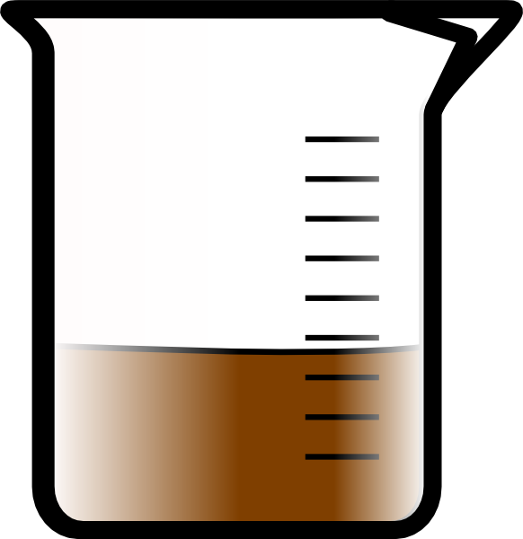 Beaker Clip Art At Clker - Measuring Beaker Clipart (582x600)