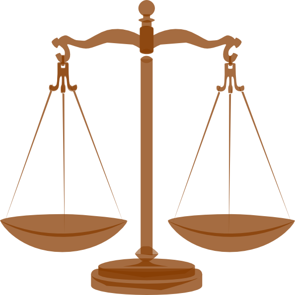 Scale Brown Svg Clip Arts 594 X 595 Px - Balance Scale Transparent Background (594x595)