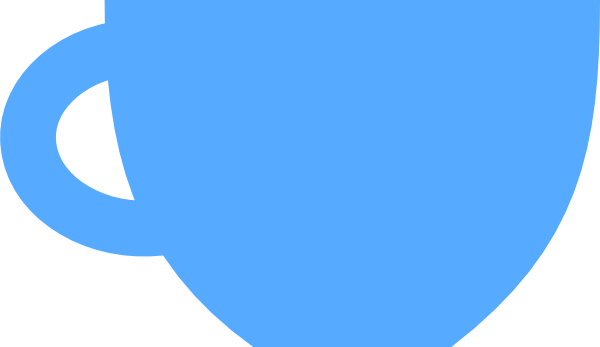 We Recommend To Use Blue Cup Cliparts Only For Personal - Blue Coffee Cup Clip Art (600x347)