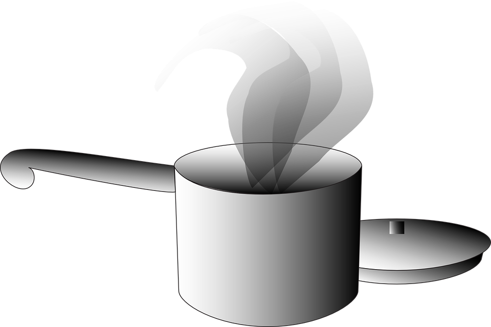 Pot With Lid Clip Art At Vector Clip Art - Steaming Pot Clip Art (960x639)