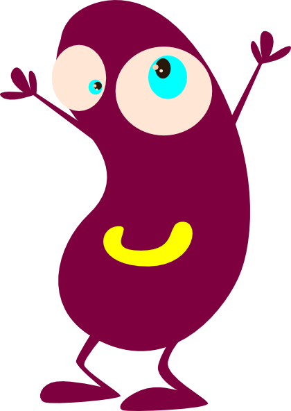Maroon Bean Clip Art At Clkercom Vector Online - Lima Bean Cartoon (420x592)