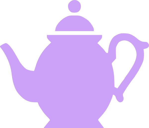 Teapot Clip Art - Purple Teapots Clip Art (600x518)