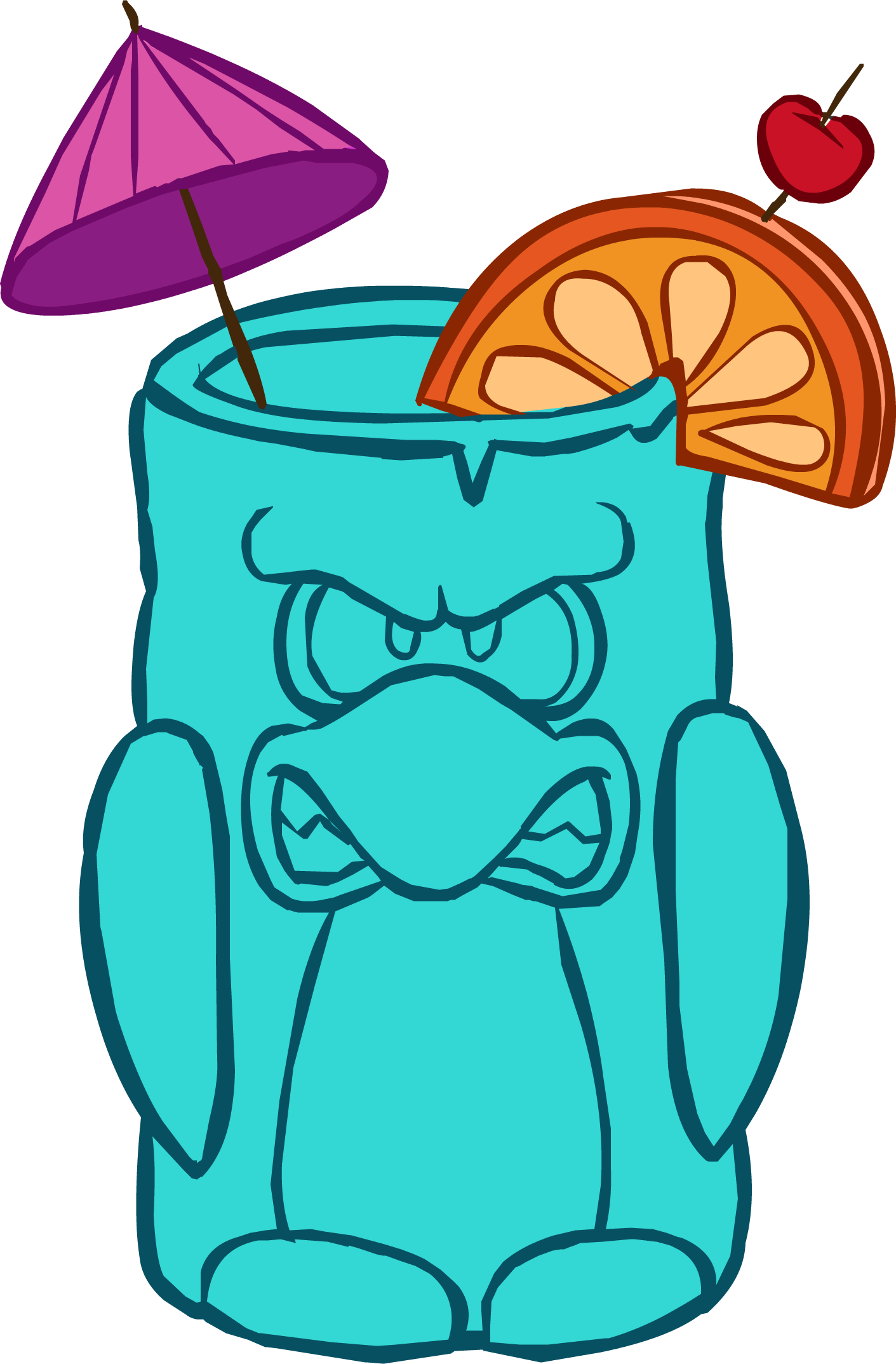Blue Tropical Cup - Blue Tropical Cup (1411x2147)