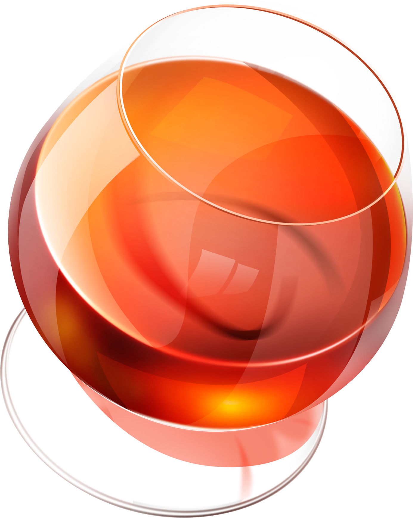 Glass Png Image - Cognac Vector Transparent (1385x1739)