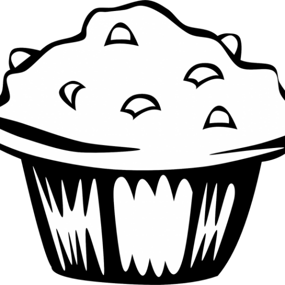 Squares & Treats - Muffin Clip Art (570x570)