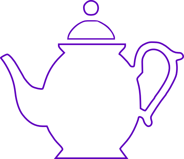 Teapot Clip Art At Clker Com Vector Clip Art Online - Peter Pan - Shall We Have Our Tea First Wall Clock (600x518)