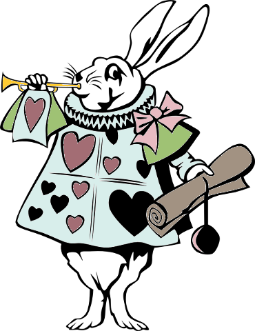 Rabbit - Alice In Wonderland Rabbit Clipart (370x480)