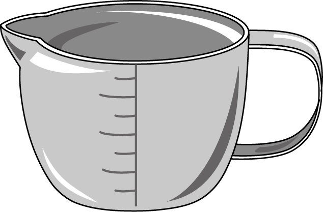 Cup Clip Art - Measuring Cup Clipart Transparent (634x417)