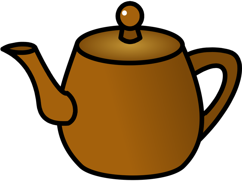 Symbol Drinks Tea - Brown Teapot Clipart (803x800)
