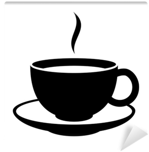 Simple Coffee Or Tea Cup Icon - 2 X Wi Fi Black Stickers Self Adhesive Window Decals (400x400)