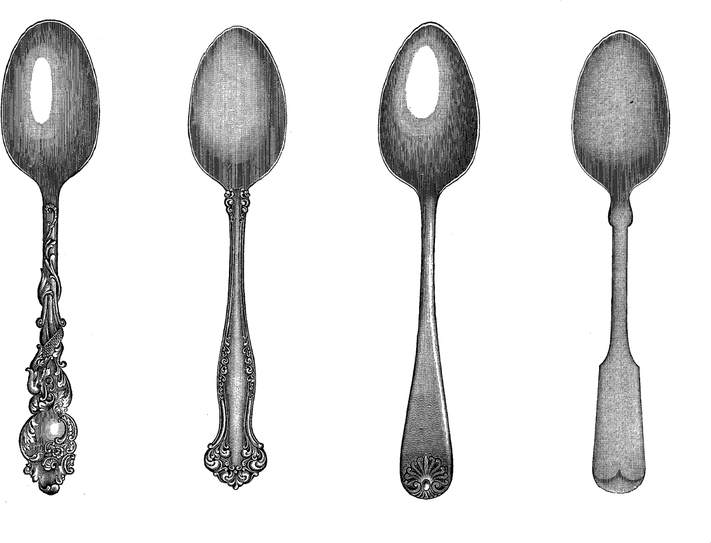 Spoon Clipart Vintage - 1847 Rogers Bros Silverware (1600x1201)