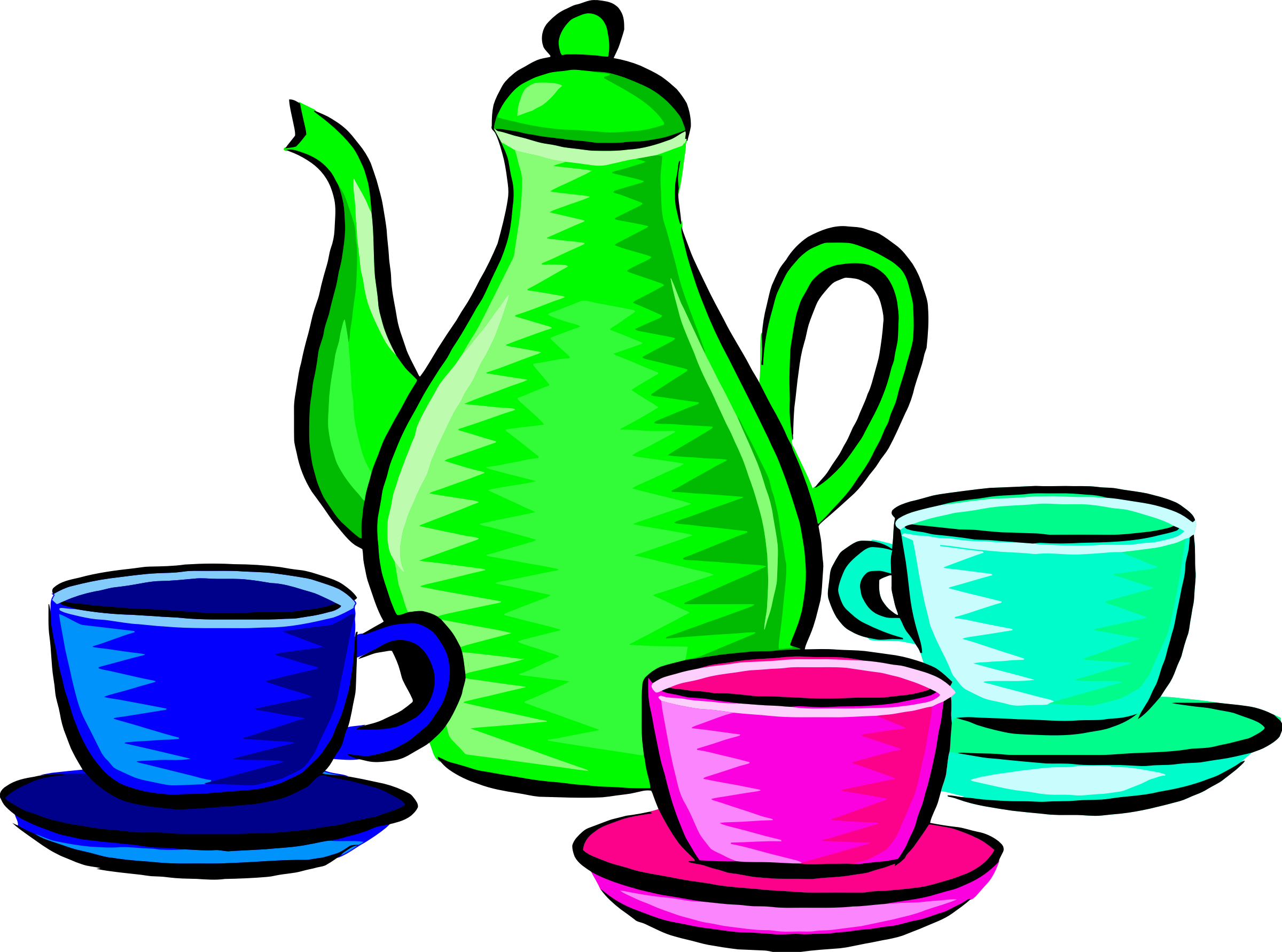 Big Image - Crockery Clipart (2400x1782)