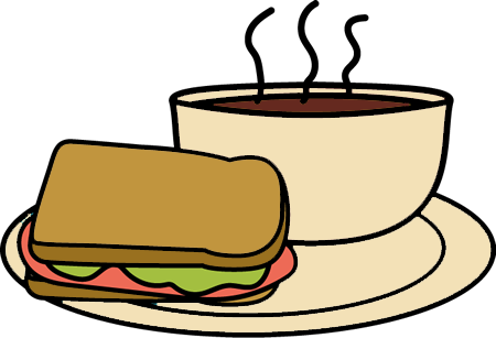 Pub - Soup And Sandwich Clipart (450x307)