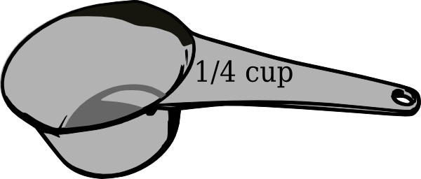 1 - Cup - Measuring - Cup - Clipart - 1 Cup Measuring Cup Clip Art (600x256)