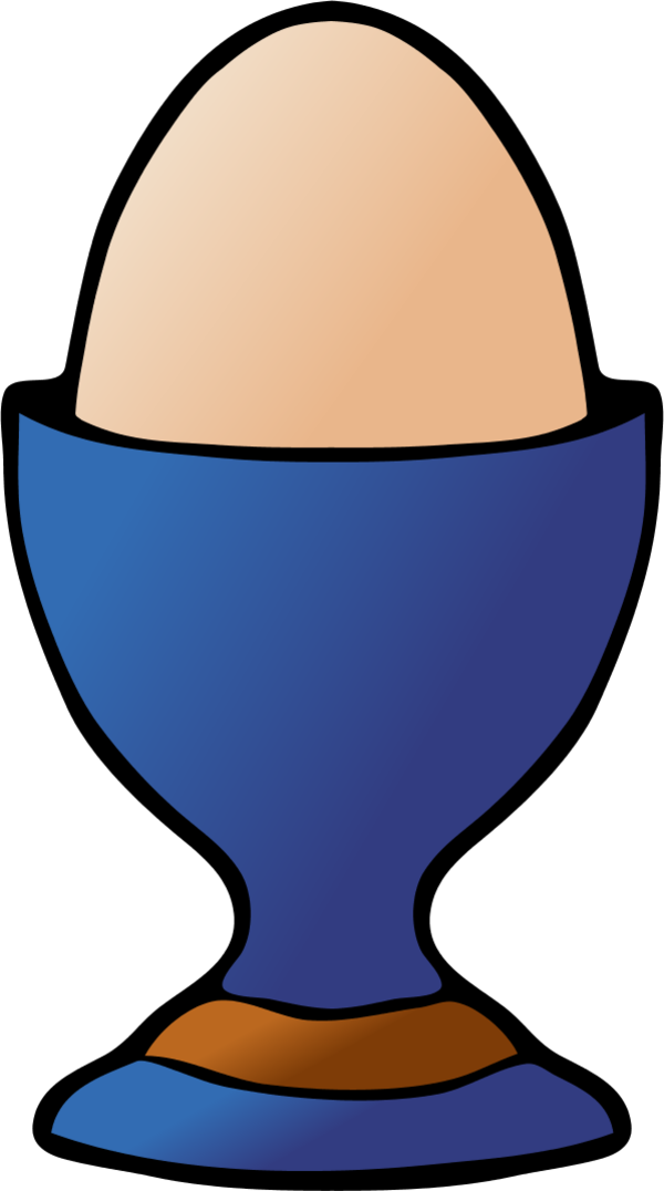 Vector Clip Art - Egg Cup Clipart (600x1076)